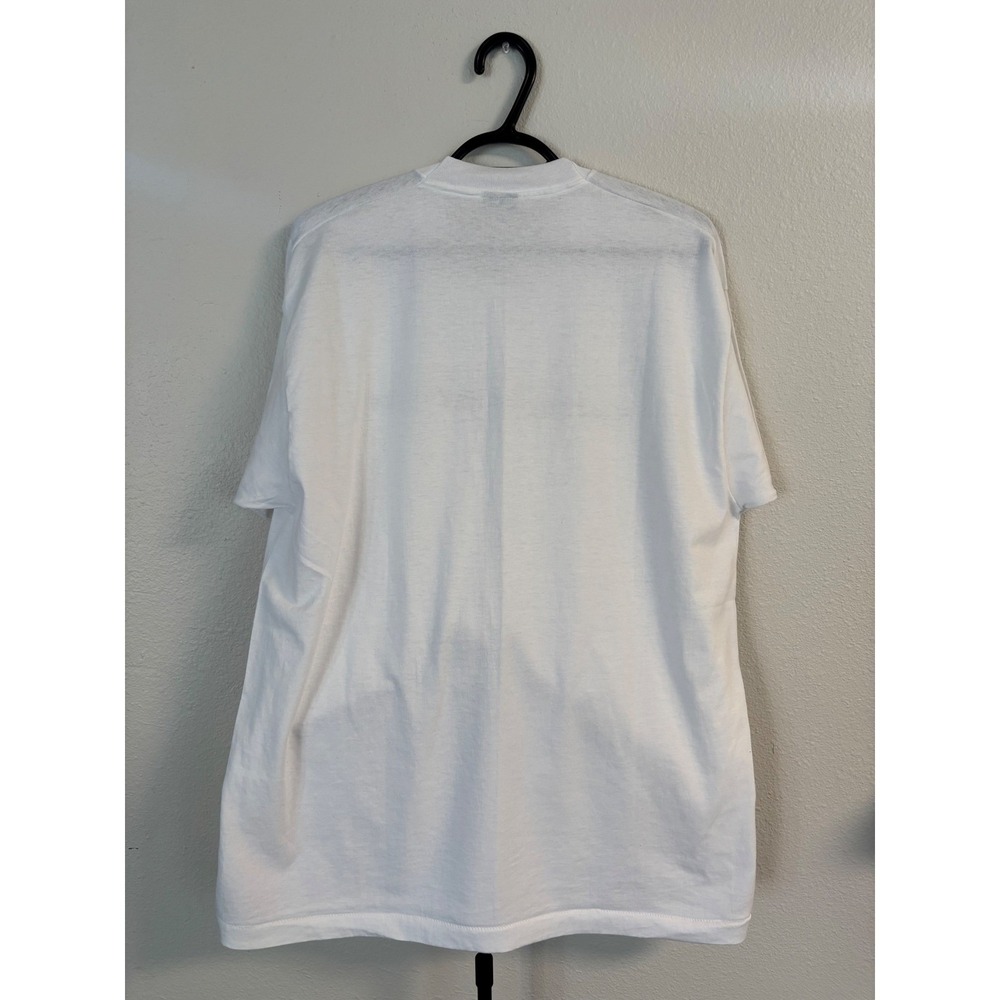 Vintage Fruit of the Loom Best T-Shirt XL White Funny Graphic Made in USA 90s - Picture 2 of 5